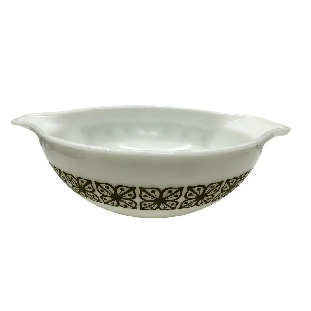 Pyrex‎ Verde Stamp  Bowl Vintage Green 402  1 1/2 Qt Faded & 444- 4Quart